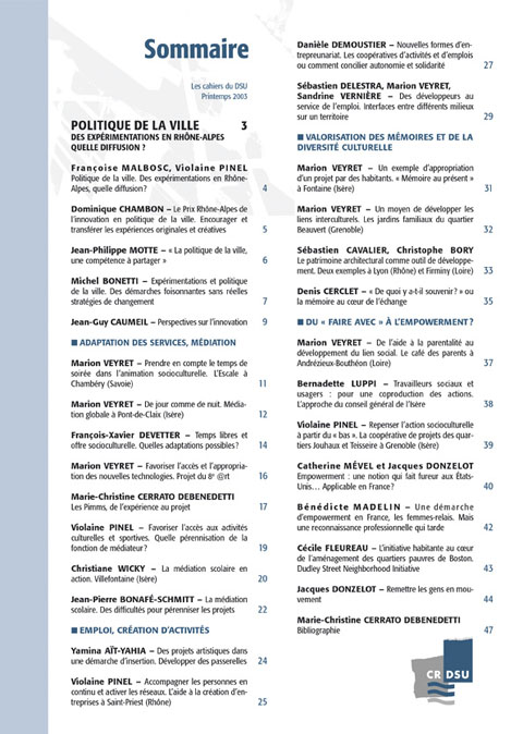 Politique de la ville. Des expérimentations en Rhône-Alpes : quelle diffusion ?