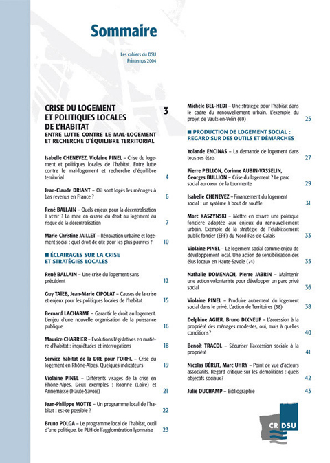 Crise du logement et politiques locales de l'habitat. Entre lutte contre le mal-logement et recherche d’équilibre territorial